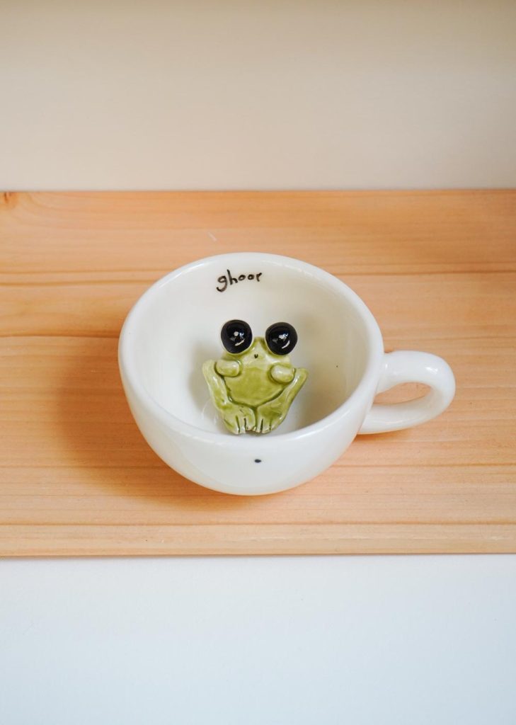 فنجان طرح قورباغه