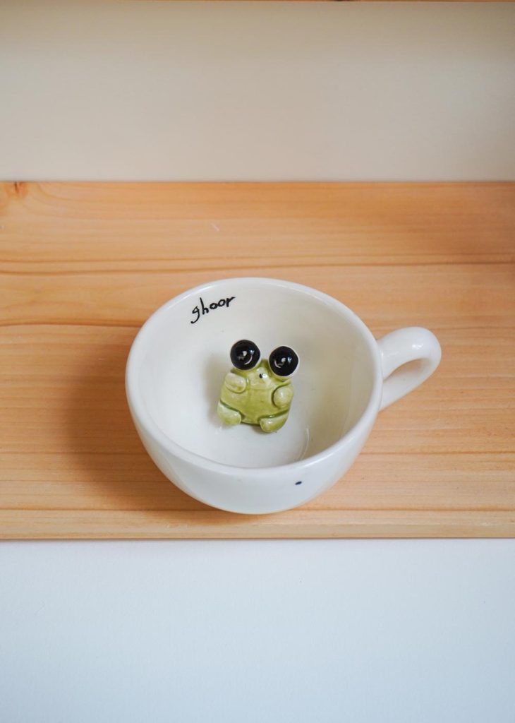 فنجان طرح قورباغه